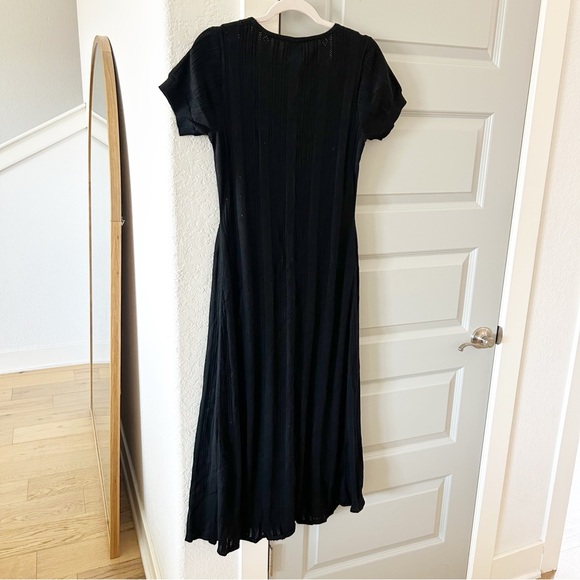 NWT Tuckernuck Black Pointelle Ryder Midi Dress - Picture 5 of 5